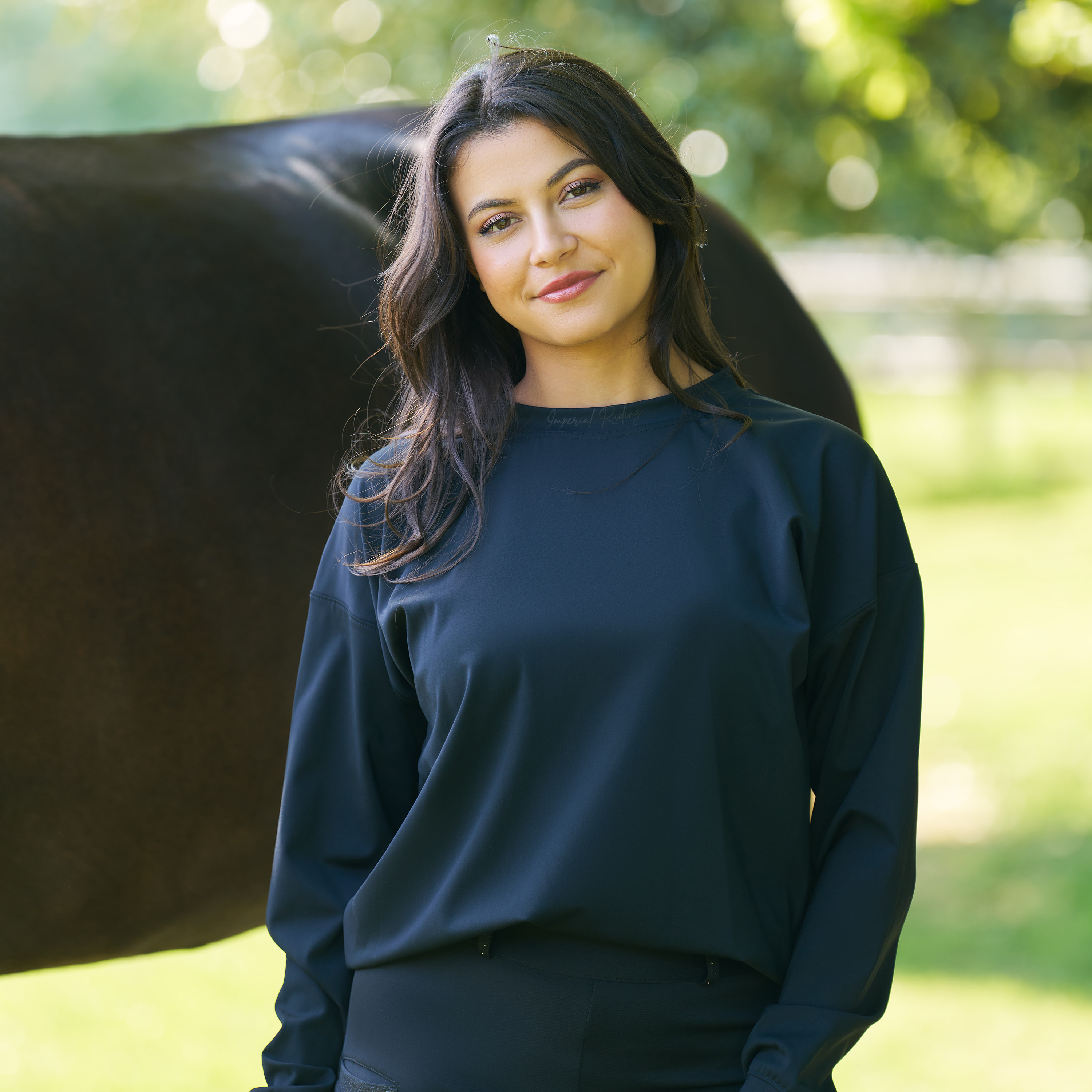 Imperial Riding Sweater Horse Angel - Black - 3