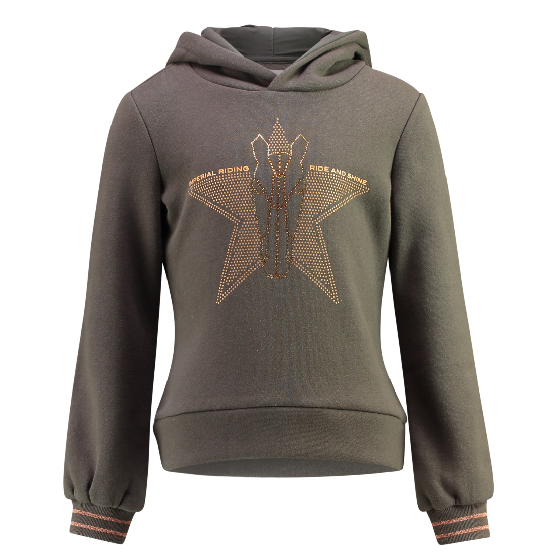 Imperial Riding Junior KIDS Hoodie Belle Star - Dark olive