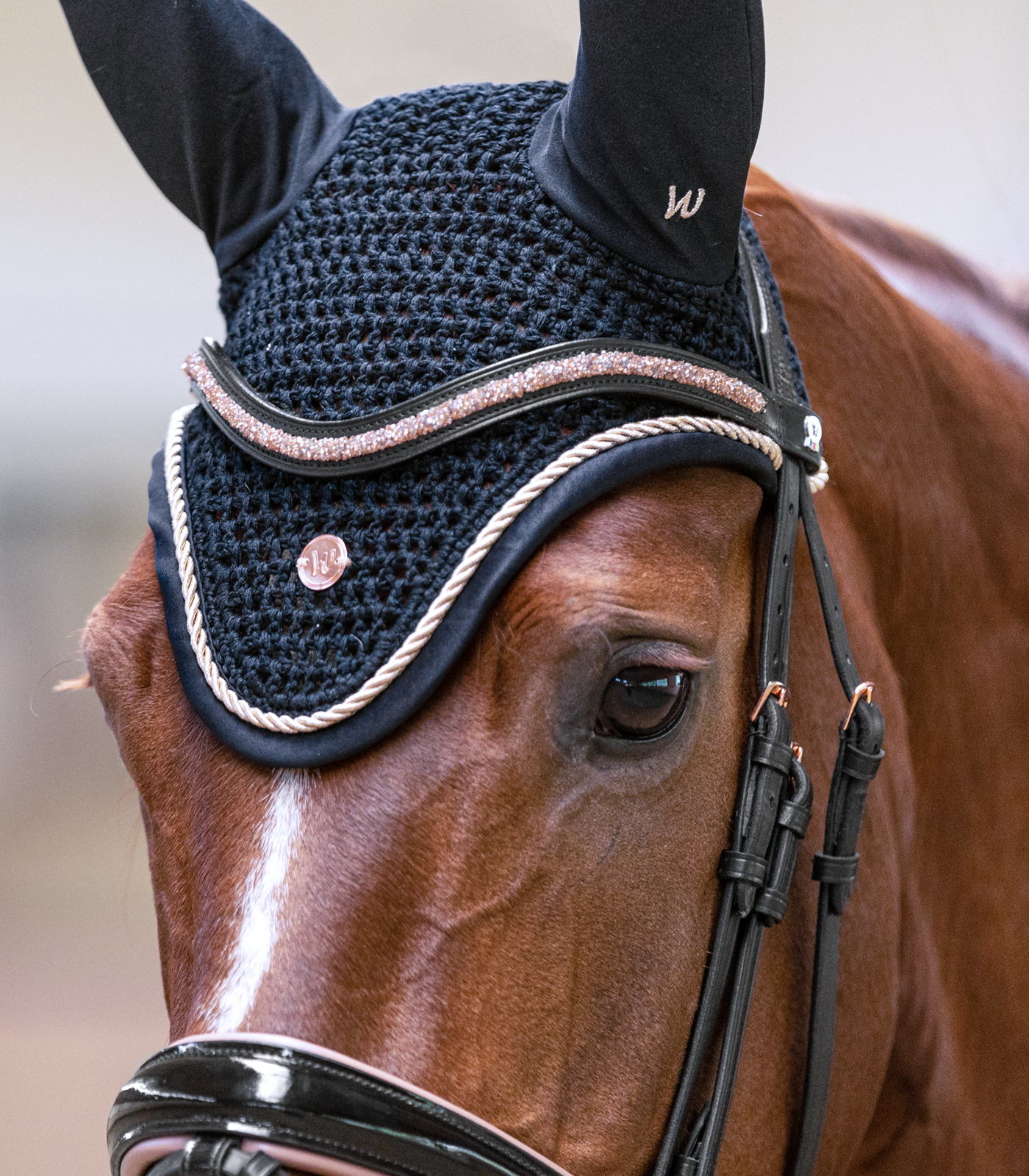 Waldhausen Modern Rosé Fly Veil midnight blue/rose gold - 2