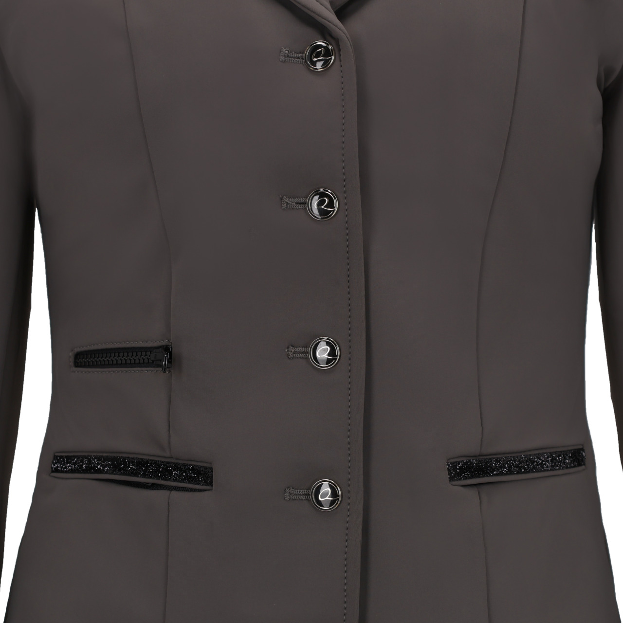 QHP Juliet Junior Tävlingskavaj - Anthracite - stretchig