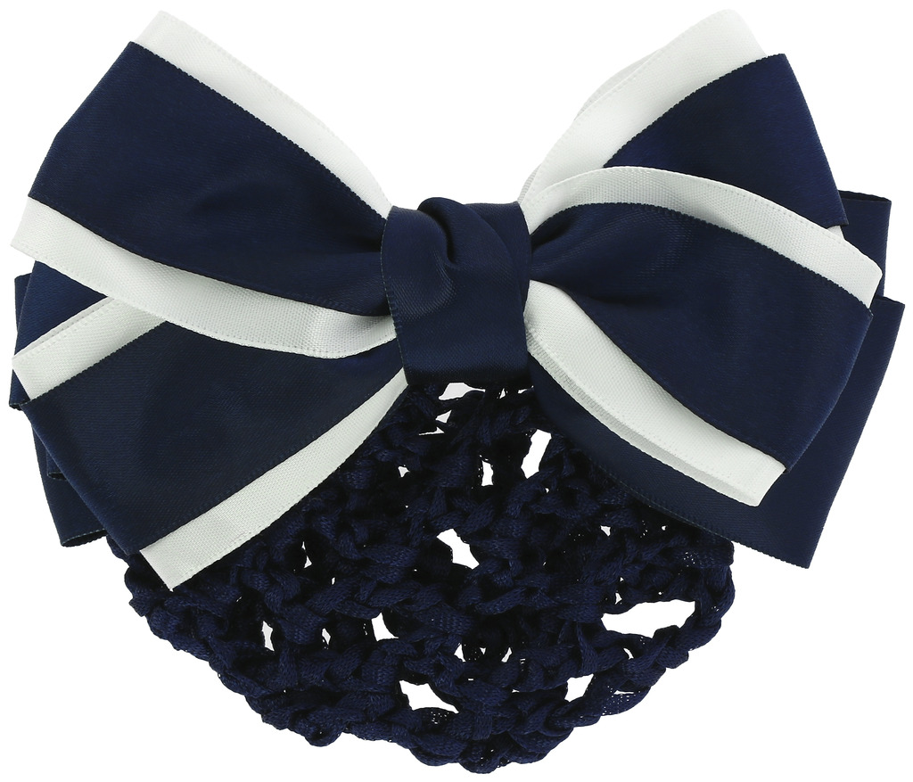 EQUITHEME Haarnetz-Haarspange Duo Navy/White