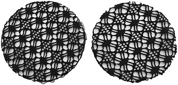 EQUITHEME Floral Hair Net Black