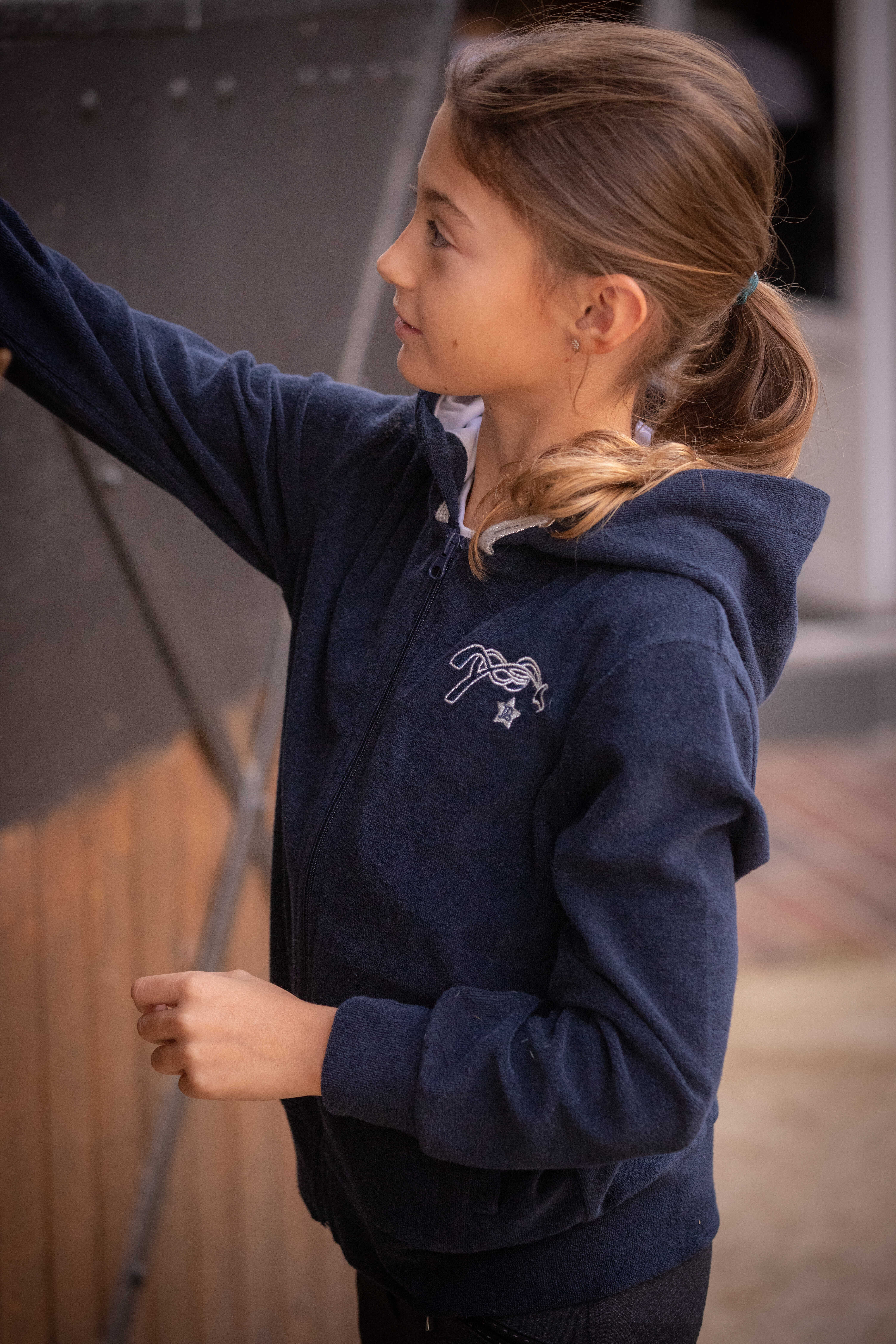 Pénélope Kids Eden Towel Hoodie Navy blue - 3