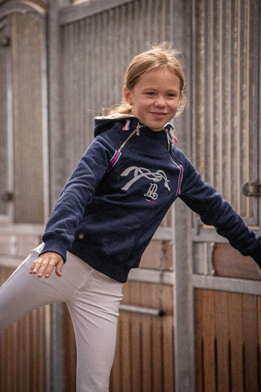 Pénélope Kids Eden Double Zip Hoodie Navy blue