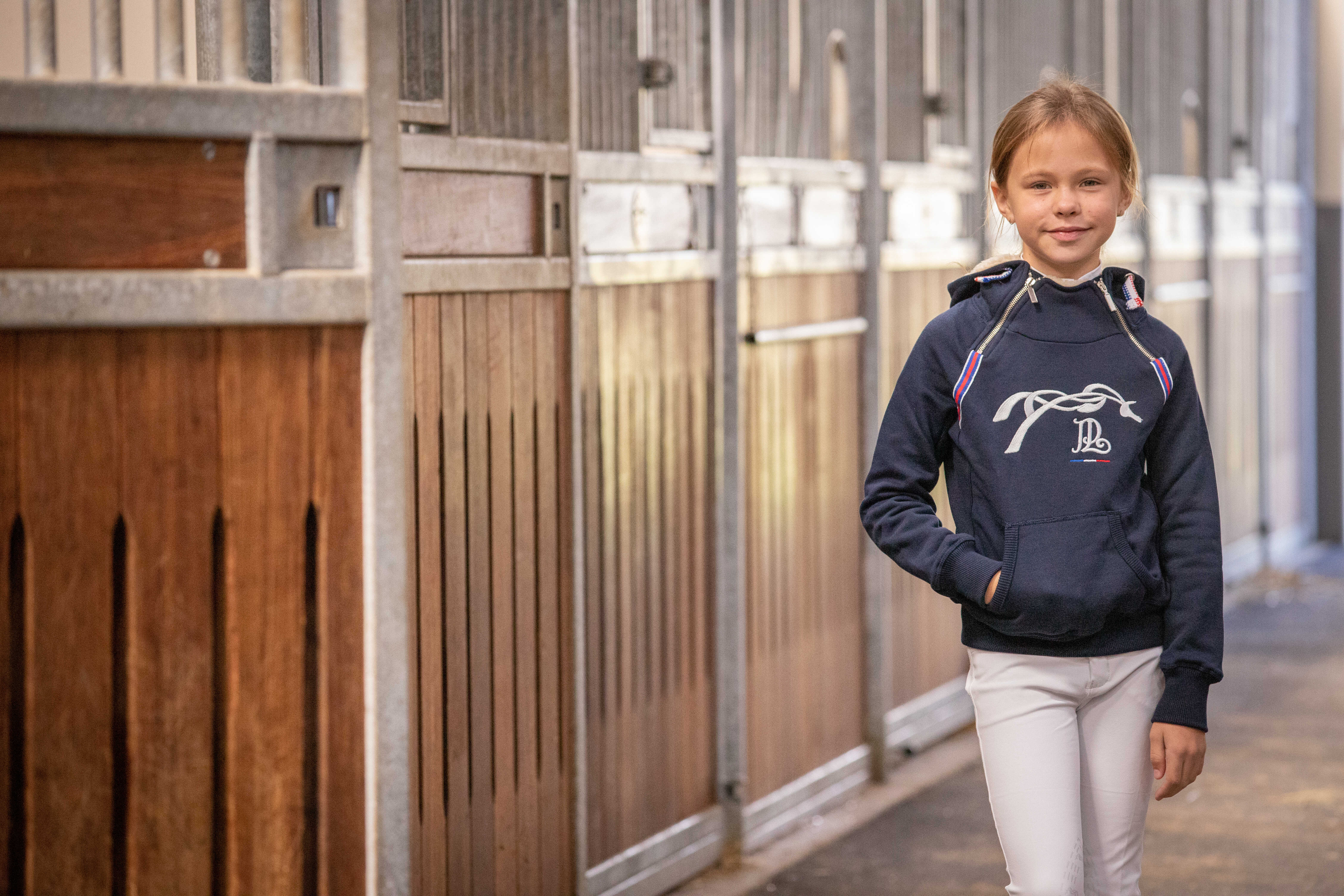 Pénélope Kids Eden Double Zip Hoodie Navy blue - 2