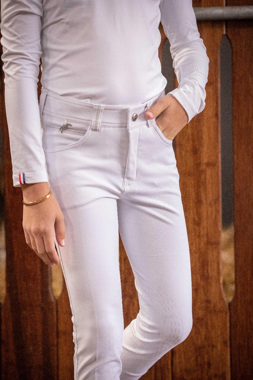 Penelope Eden Fun Junior Ridbyxor Vit