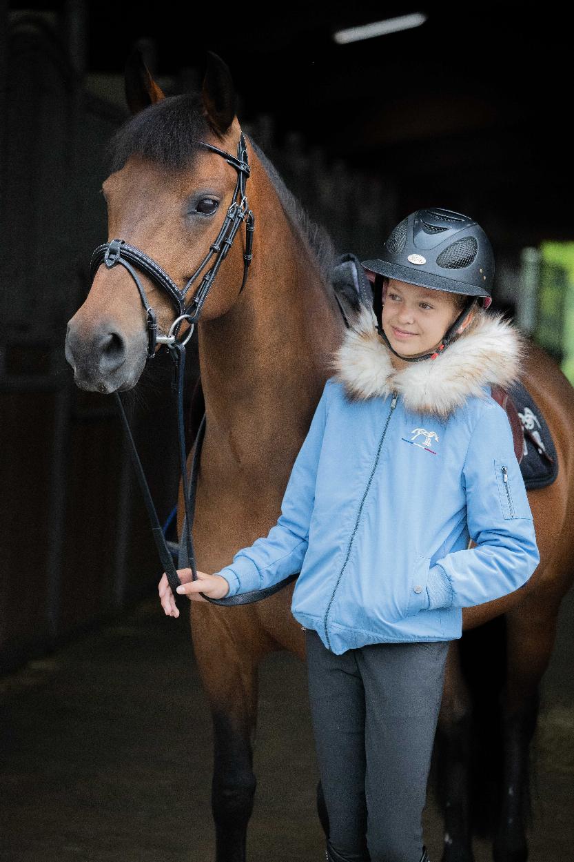 Penelope Eden Lyon Junior Bomberjacka Ljusblå