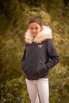 Pénélope Kids Eden Lyon Bomber Jacket Navy glitter