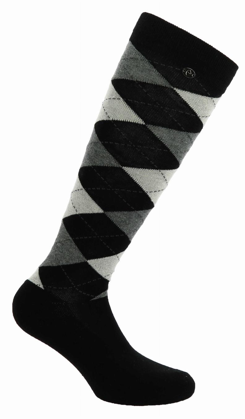 Equithème Argyle Ridstrumpor Svart/Ljusgrå (35/38)