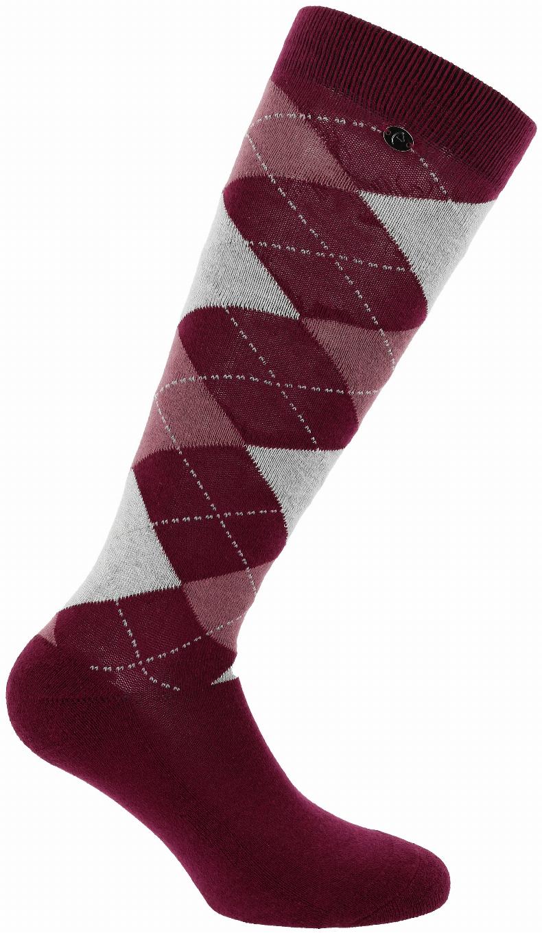 Equithème Argyle Ridstrumpor Burgundy (35/38)