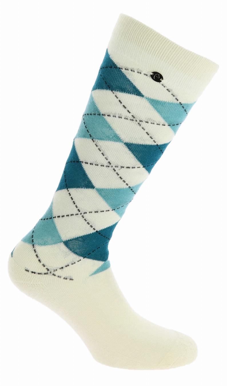 Equithème Argyle Ridstrumpor Ljusgrå/Sapphire/Blå (35/38)