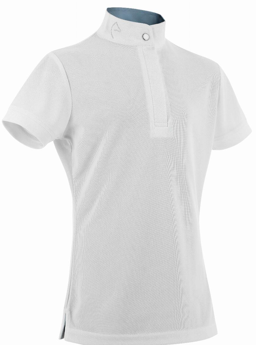 Equitheme Kids Betty Mesh Polo Competition Top White