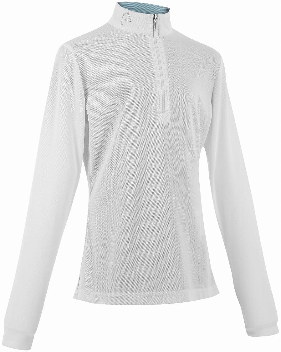 Equitheme Kids Buffy Mesh Polo Tävlingströja Vit