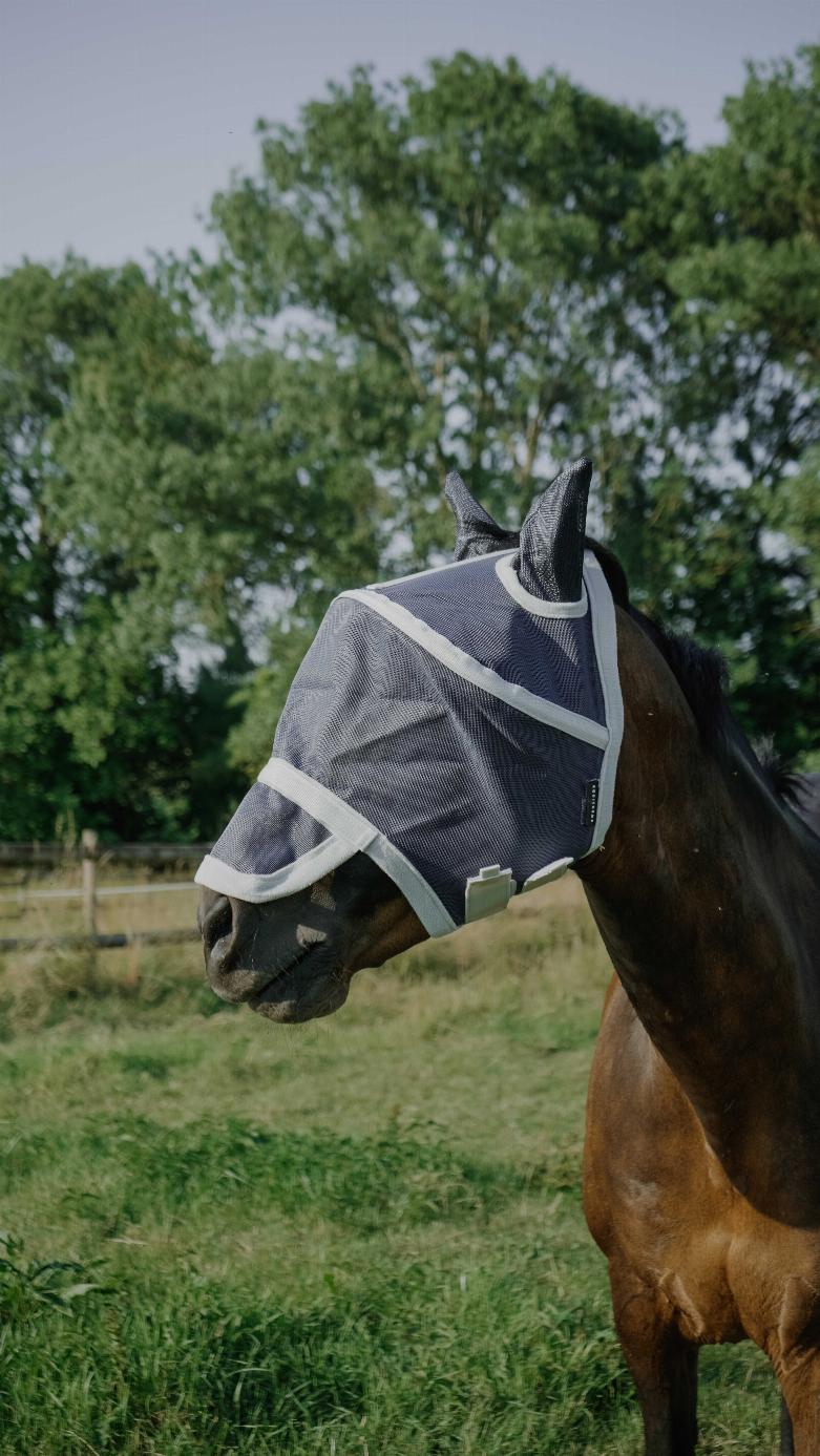 Equitheme Cerceau UV/Fly Hood Navy blue