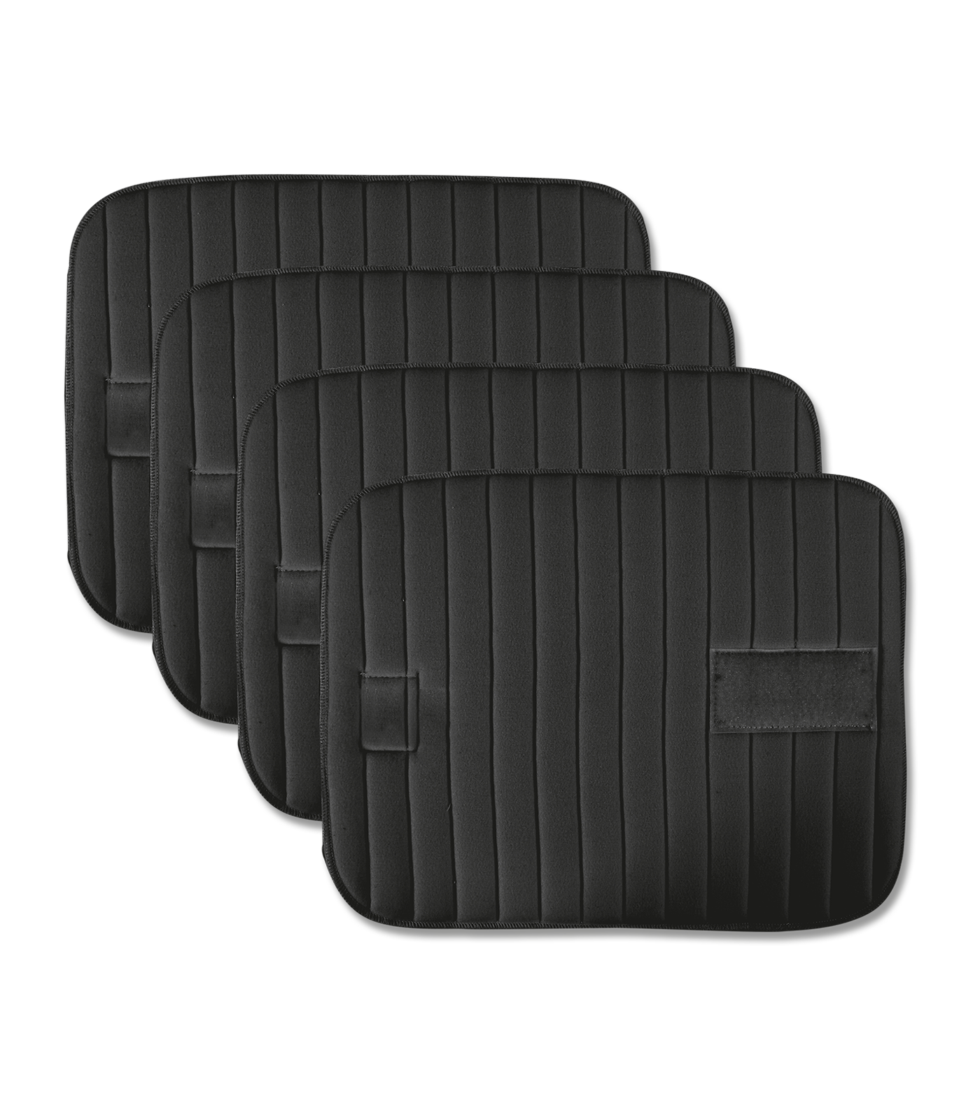 Waldhausen Bandage Pads, with touch tape fasteners, set of 4 black