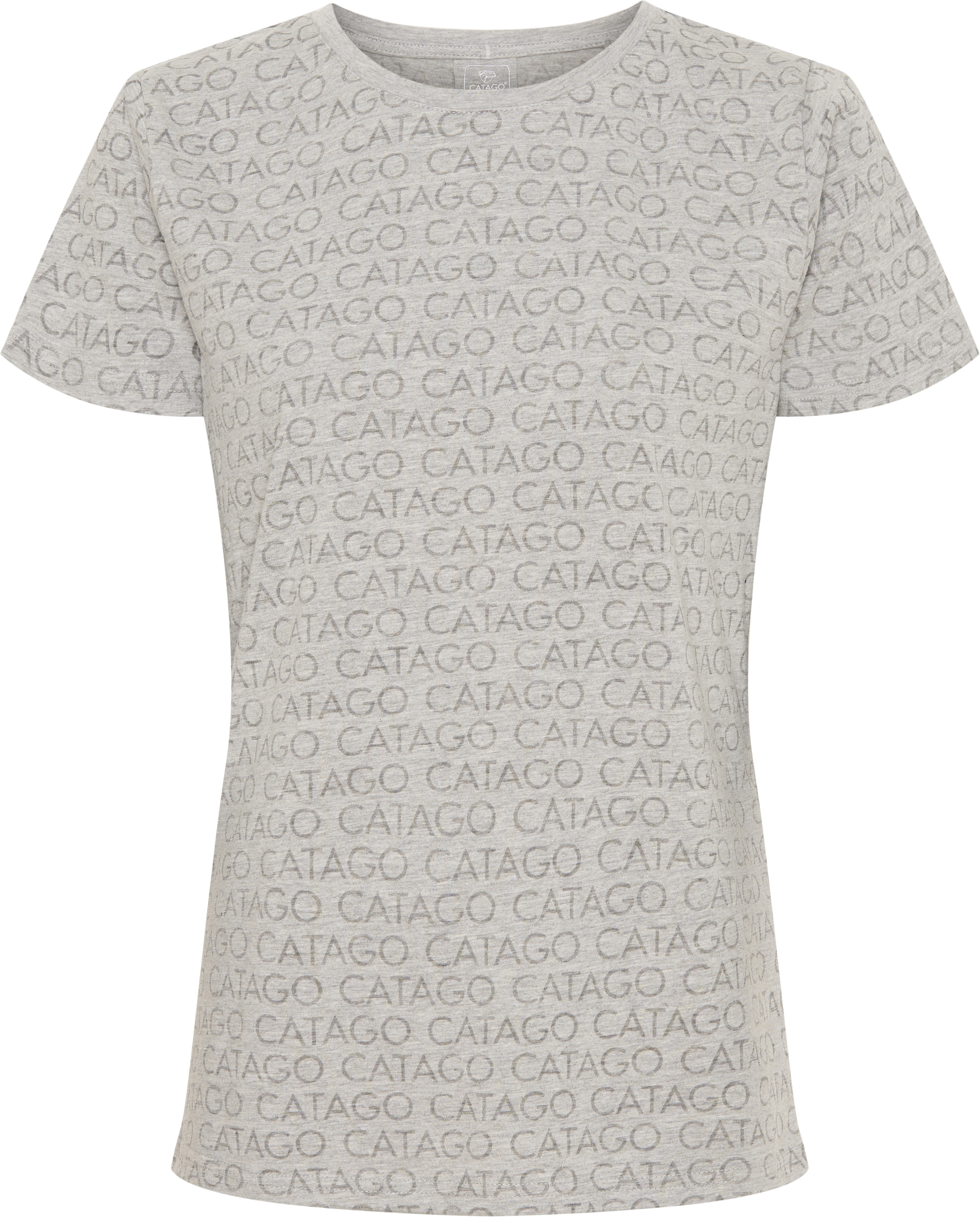 CATAGO Timo T-Shirt With Logo On Sleeves - Grey Melange (S), Catago