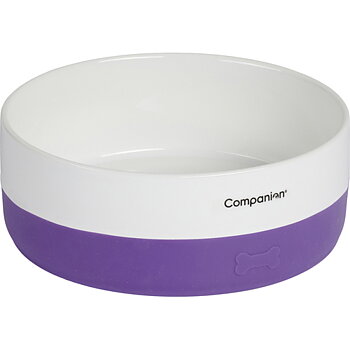 Companion Keramikkmatskål med silikon - Purple