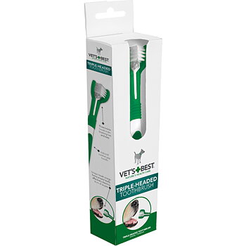 Vets Best 3 delad tandborste, 21 cm