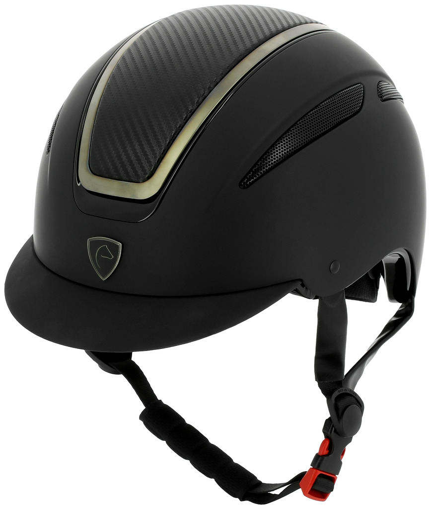 EQUITHEME 'Agris' Helmet Black Chrome Carbon
