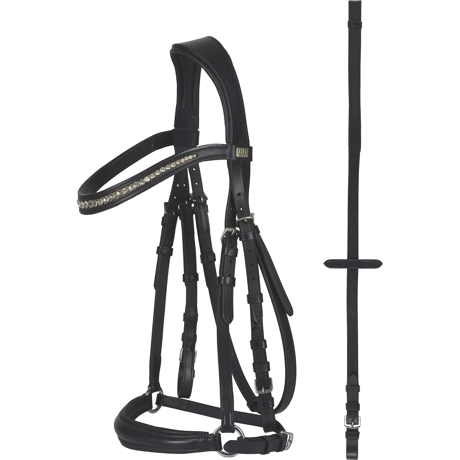 Horse Guard Cryll 20.1 bridle w/ drop noseband Musta