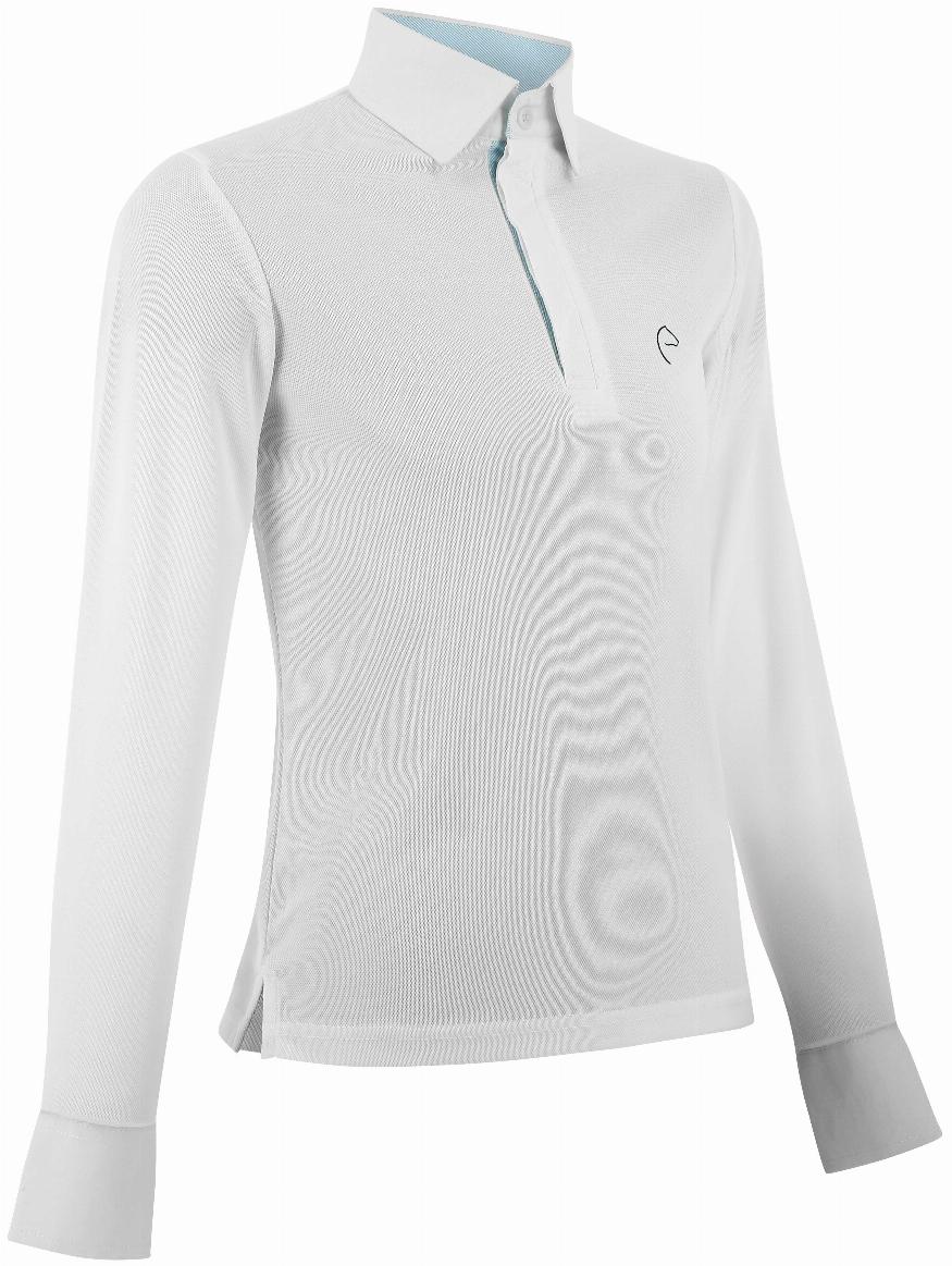 Equitheme Kids Dany Mesh Polo Competition Top White