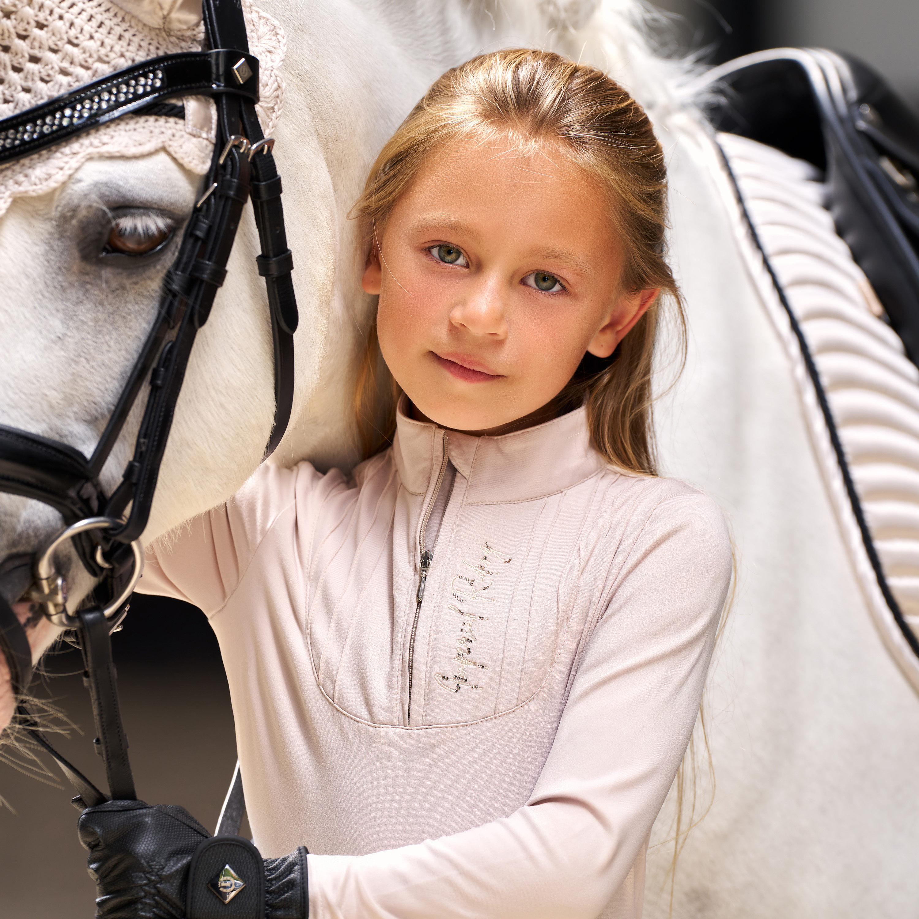 Imperial Riding Junior KIDS Top Alinda - Grey-Sand - 4