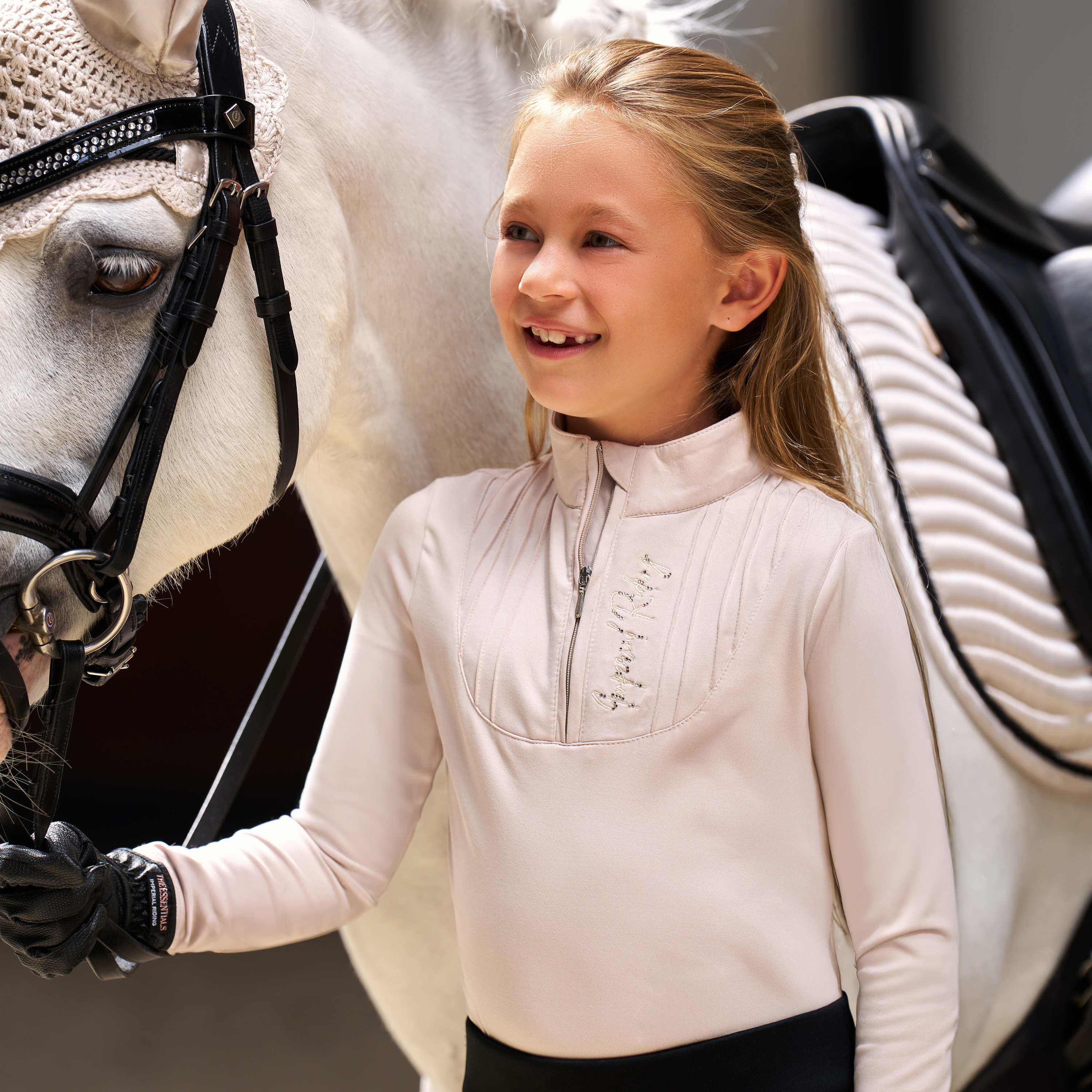 Imperial Riding Junior KIDS Top Alinda - Grey-Sand - 3