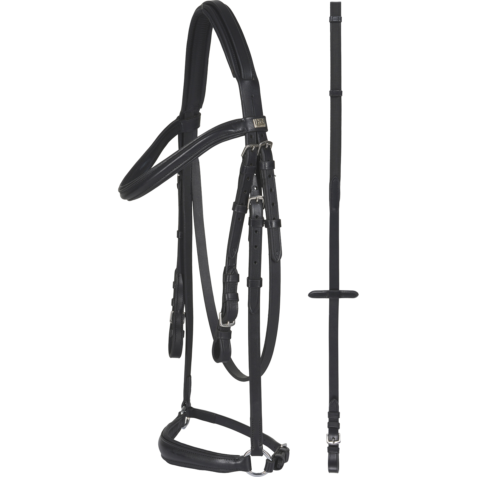 Horse Guard Cheval Träns m/ Hannoverian näsband svart (Ponny)