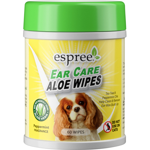 Espree Ear Care Aloe Wipes, 60 pieces