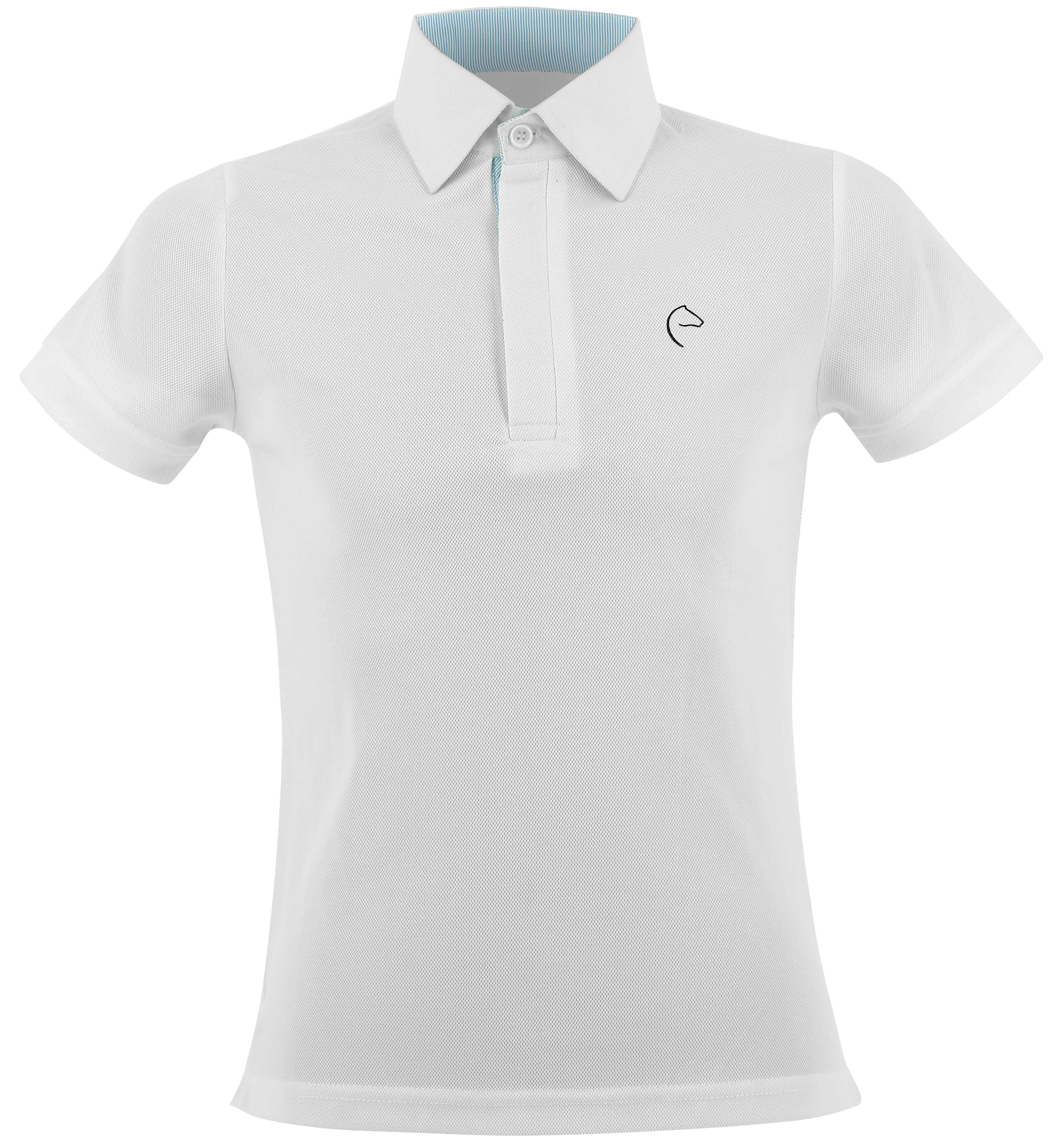 Equitheme Kids Edy Mesh Polo Competition Top White - 3