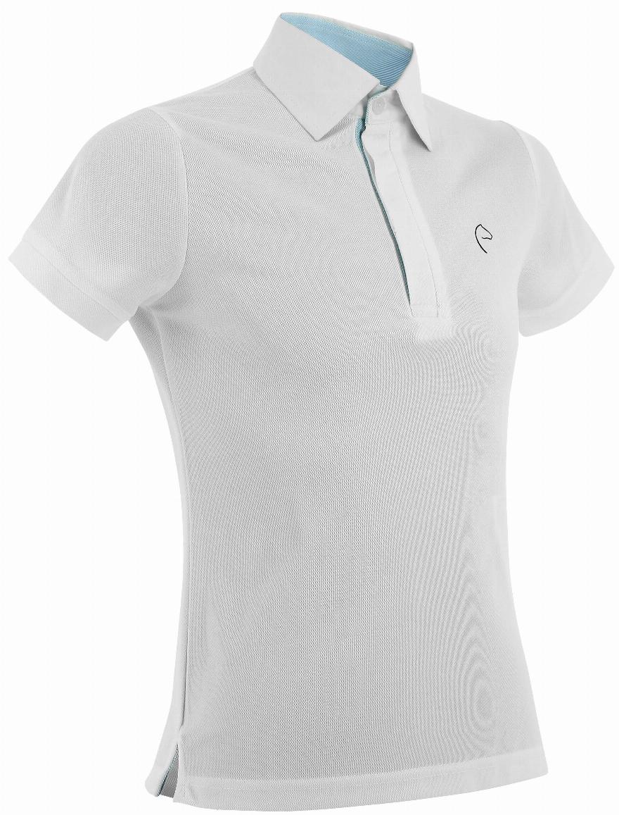 Equitheme Kids Edy Mesh Polo Competition Top White