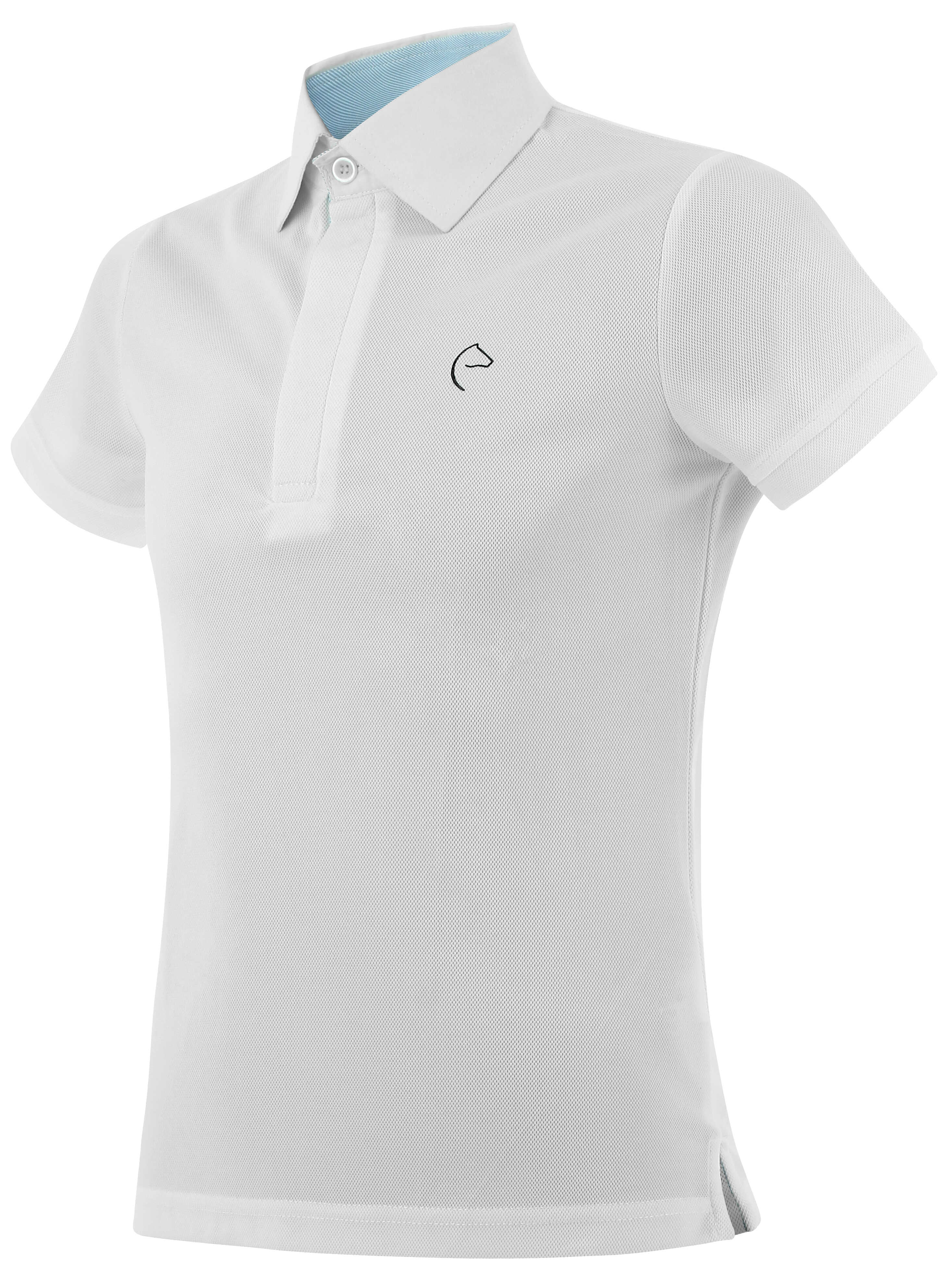 Equitheme Kids Edy Mesh Polo Competition Top White - 2