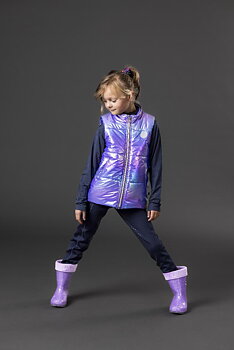 Equipage Light Glitter Wellies Purple Haze