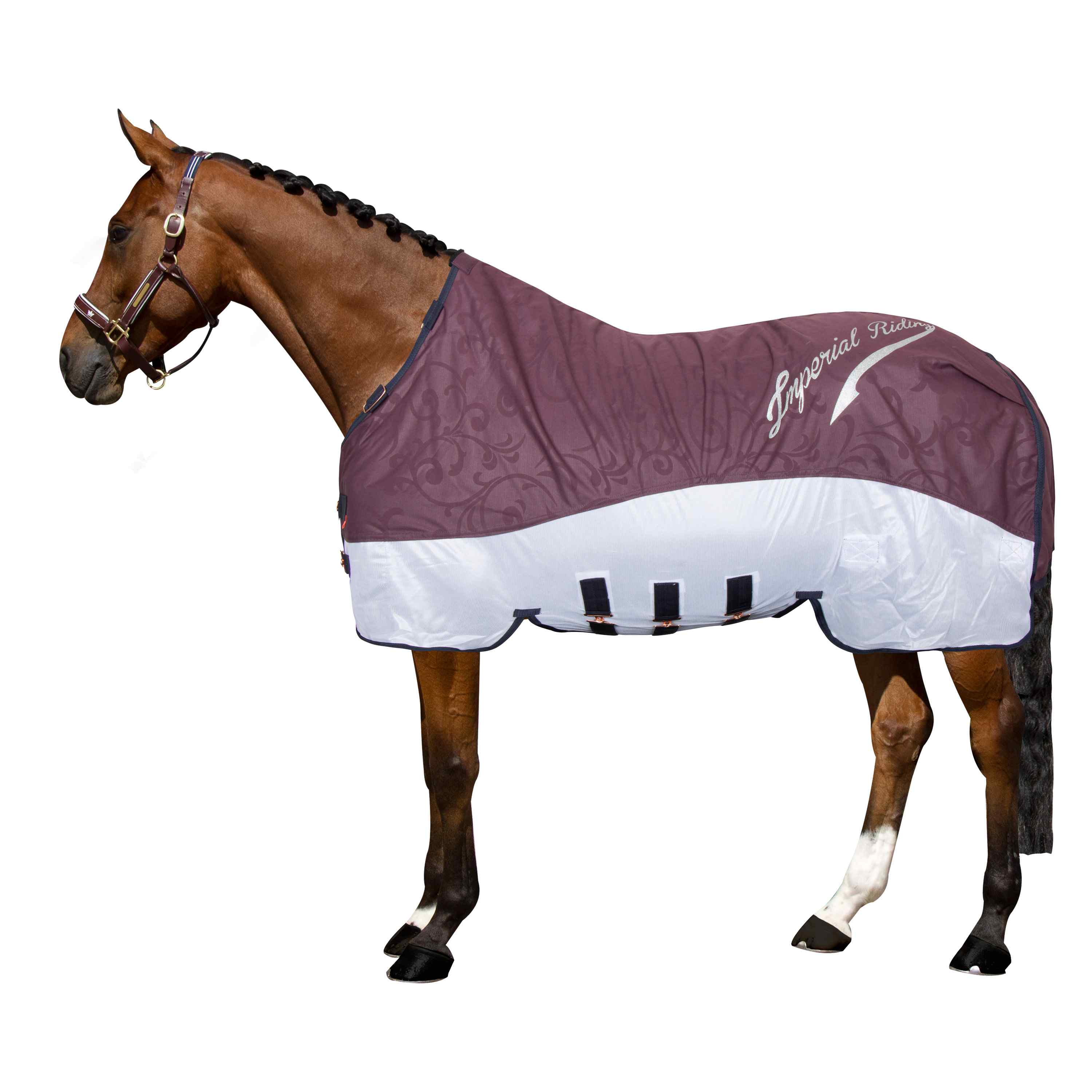 Imperial Riding Regn- och Flugtäcke Super-dry Bordeaux - 6