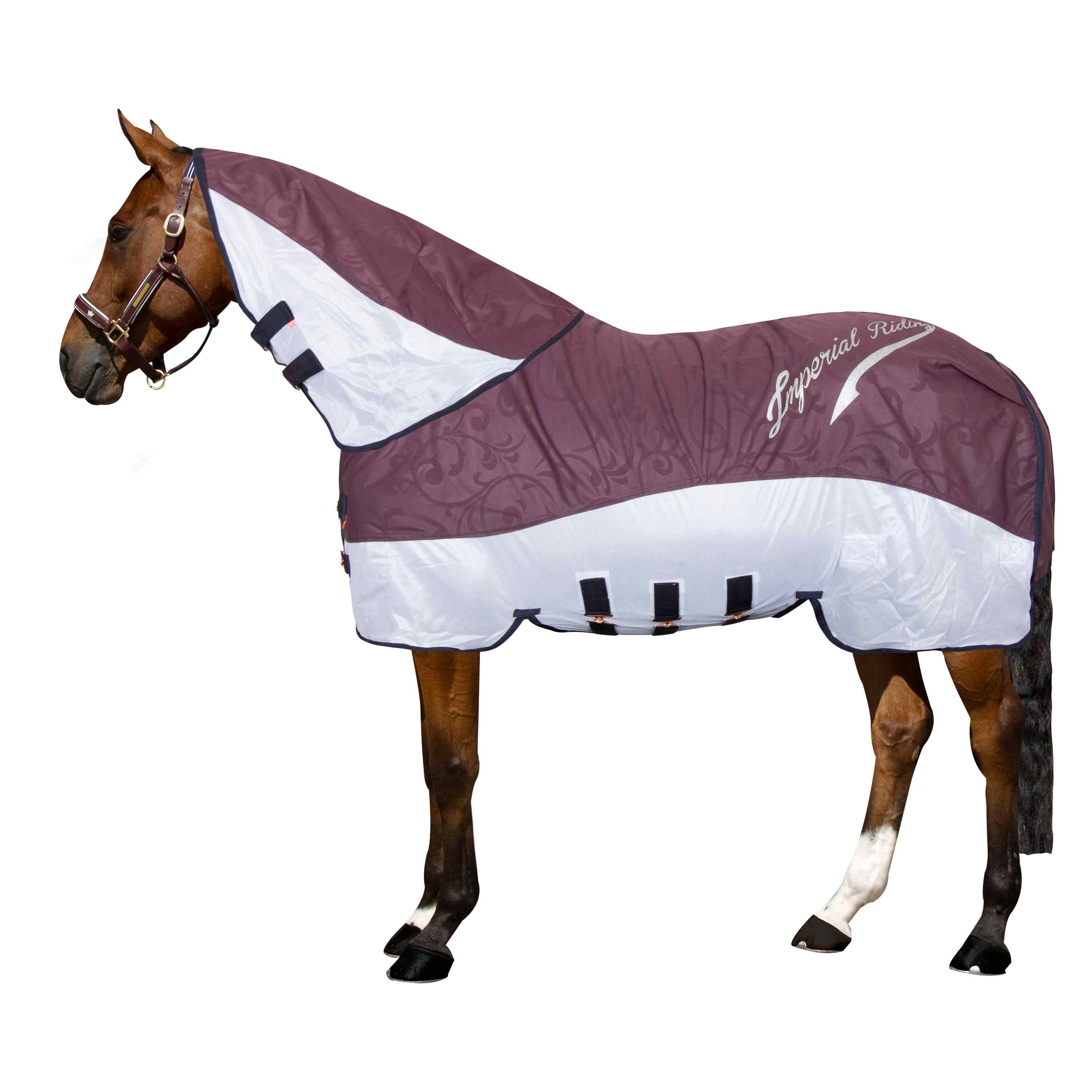 Imperial Riding Regn- och Flugtäcke Super-dry Bordeaux - 8