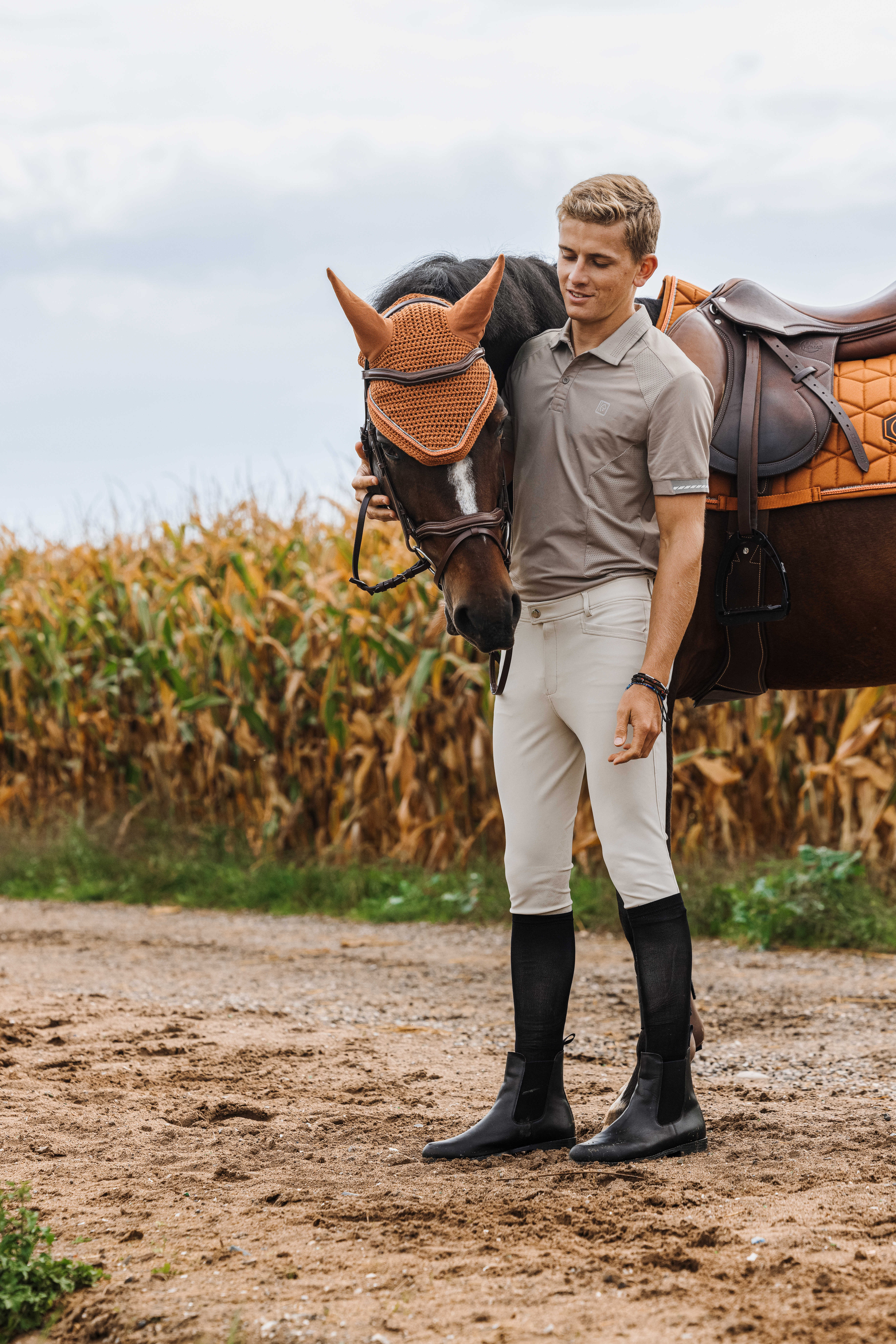 Equitheme Eric Polo Shirt Taupe - 3