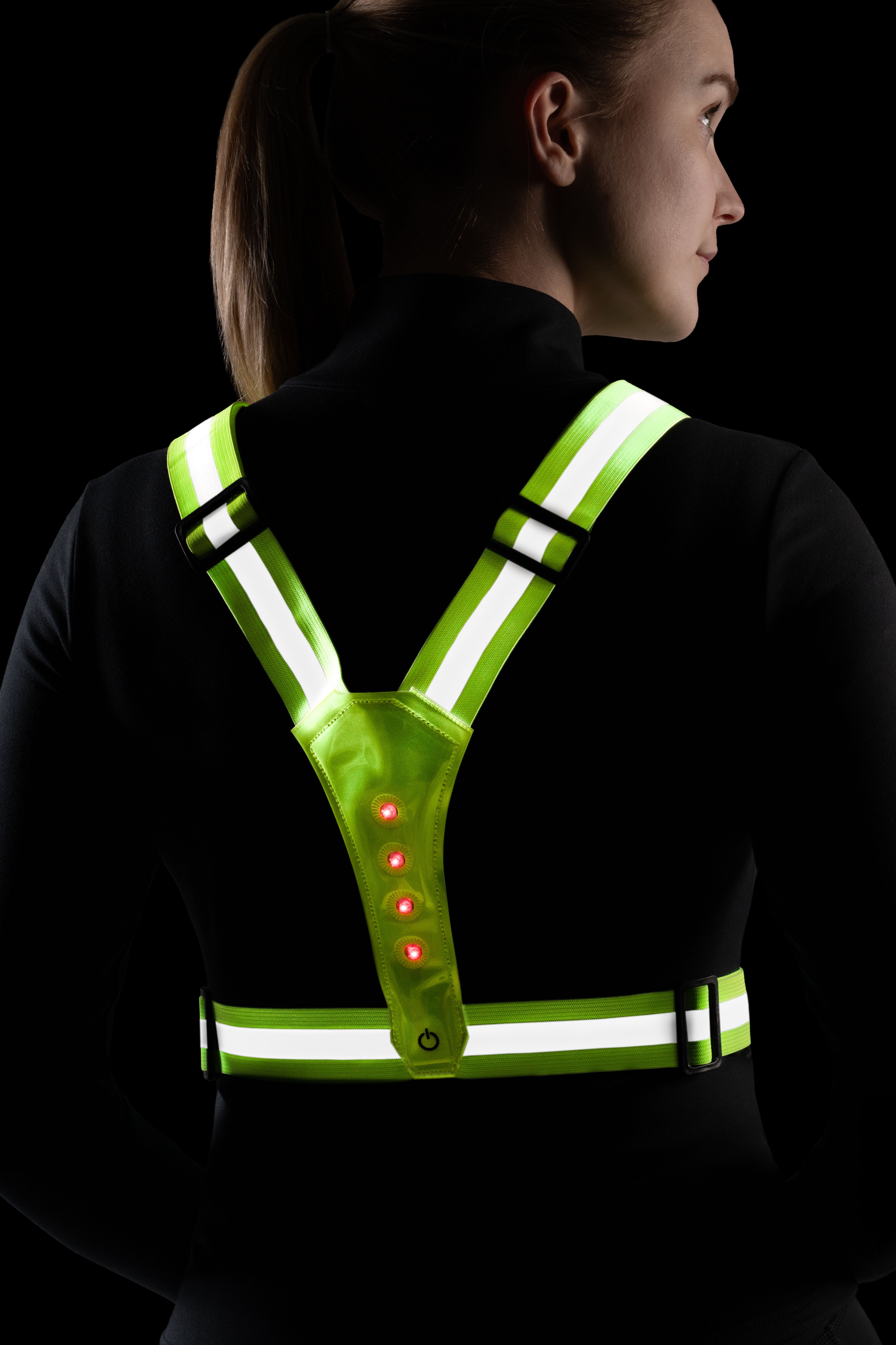 HKM Reflective Vest LED – Adult – Rechargeable Battery – Optimal Visibility