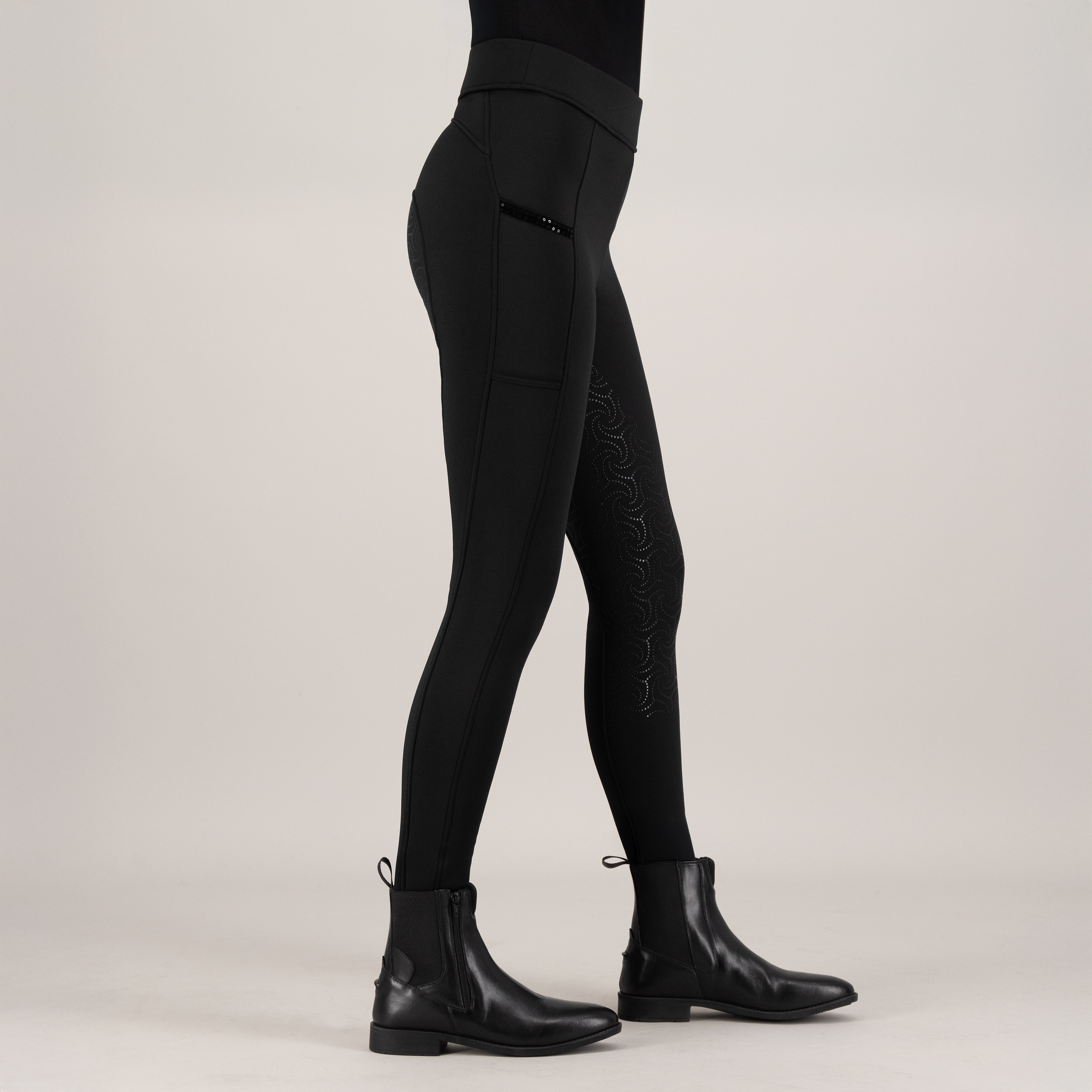 Imperial Riding Riding tights Teddy FullGrip - Black - 6