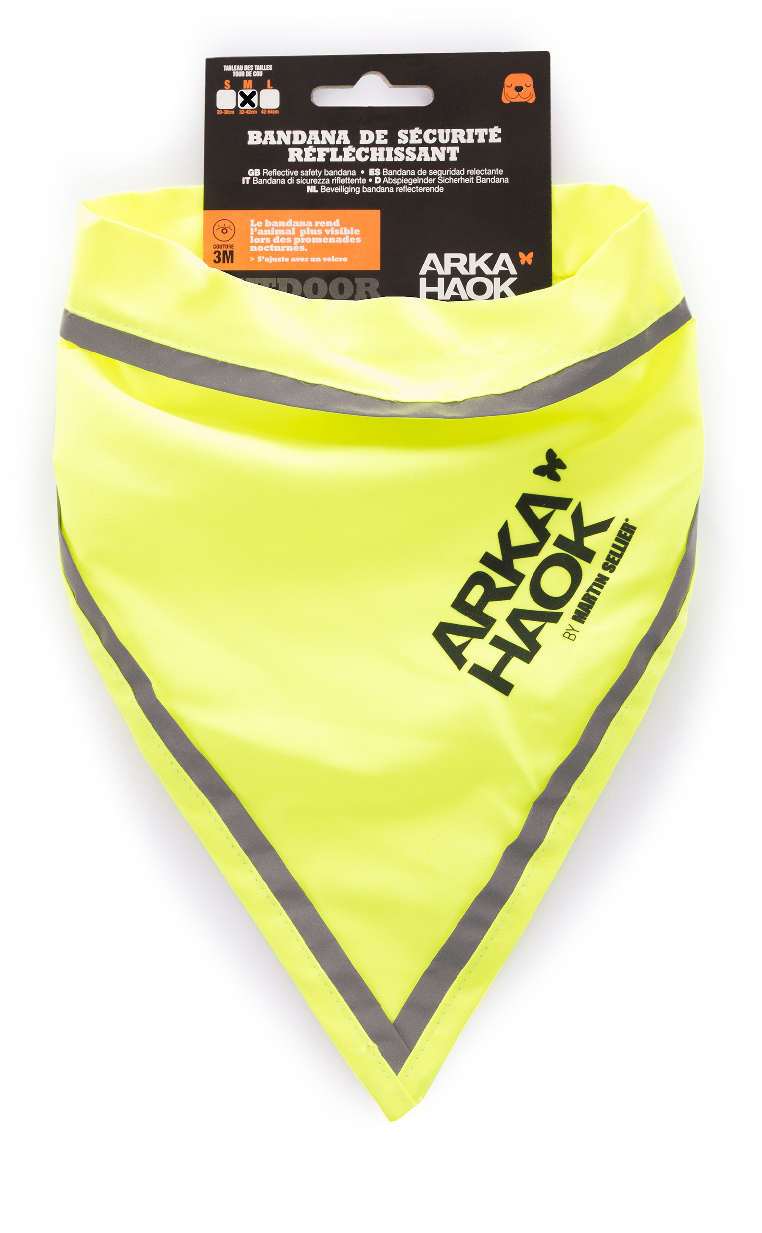 Arka Haok by Martin Sellier Reflective Bandana for Dog - 2