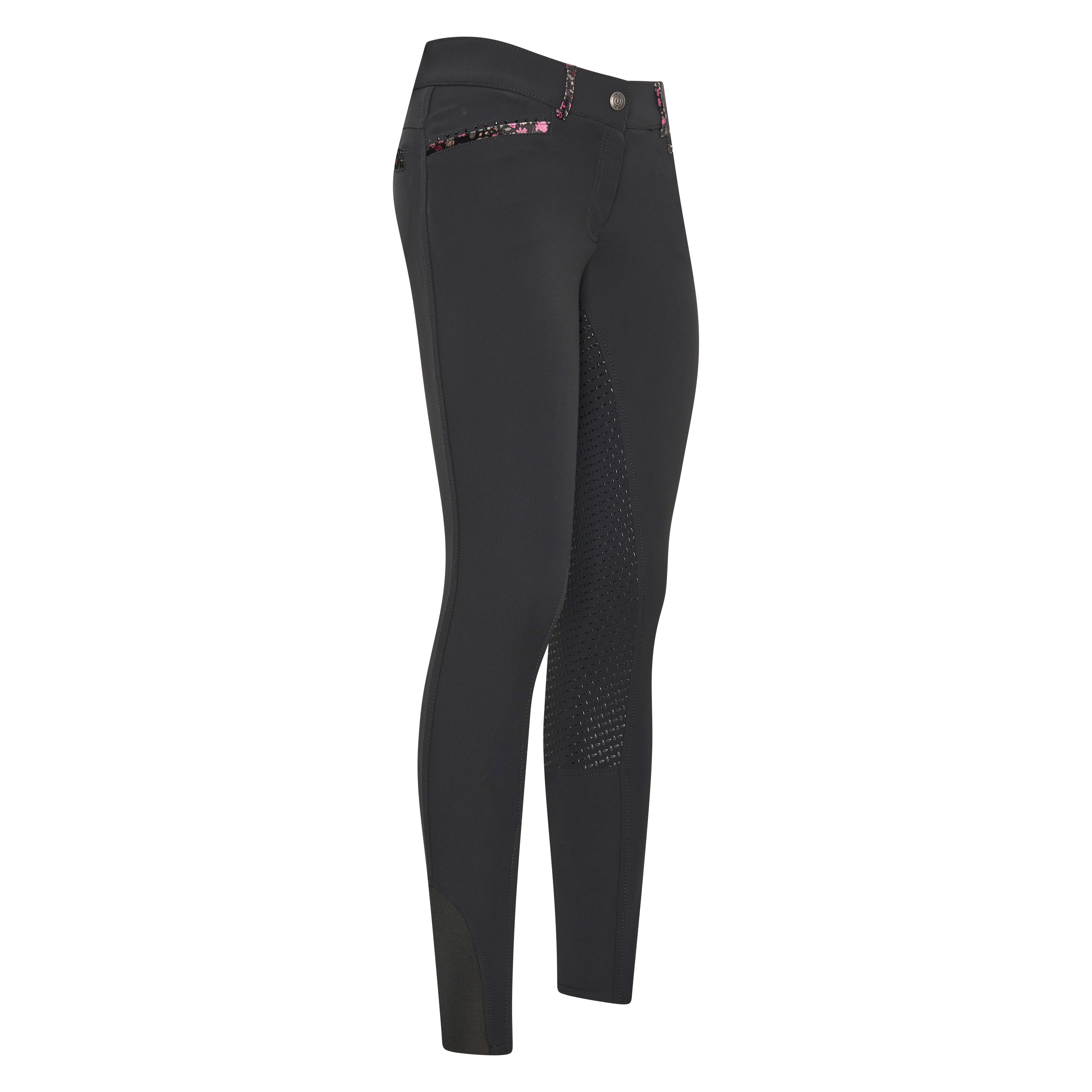 Imperial Riding Junior Riding breeches El Capone FullGrip - Black-Flower