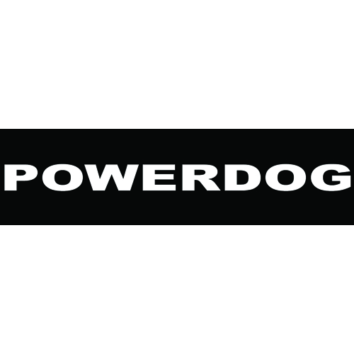 "Powerdog" kardborremärke, small, 110x30 mm