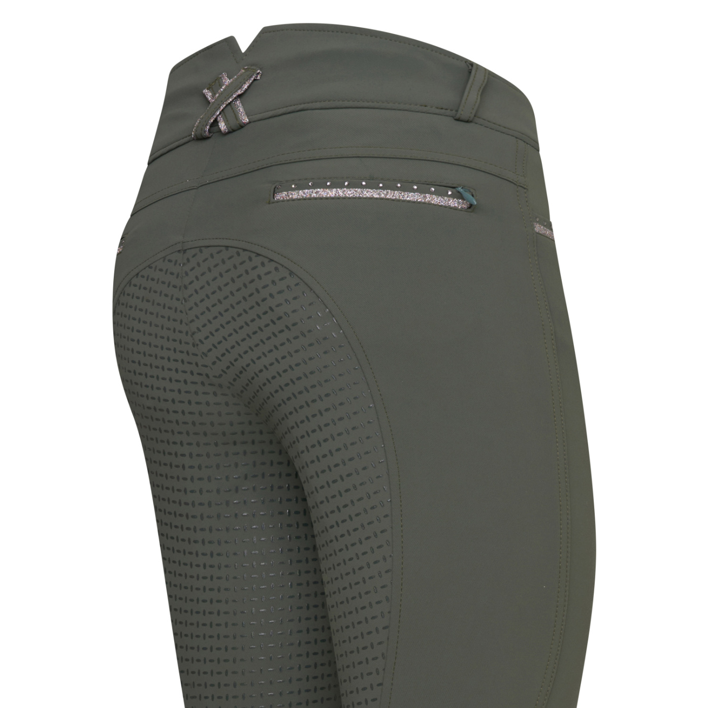 Imperial Riding Ridbyxor El Capone high waist FullGrip - Mörk oliv - 3