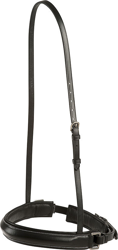 ERIC THOMAS PRO Cavesson Engelsk Nosgrimma Svart, Svart Lining - Full size