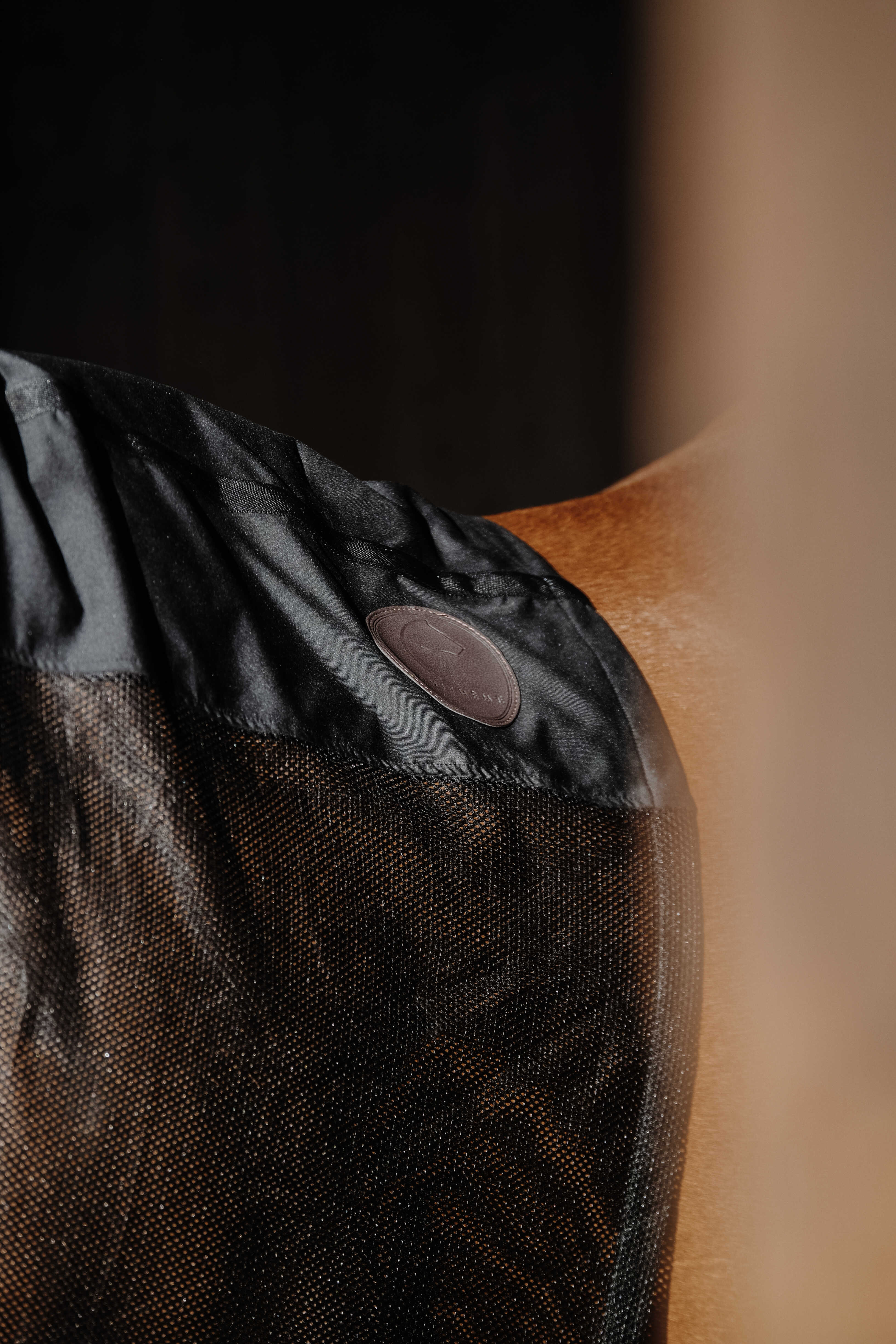 Equitheme Lycra/Mesh Neckpiece Black - 5