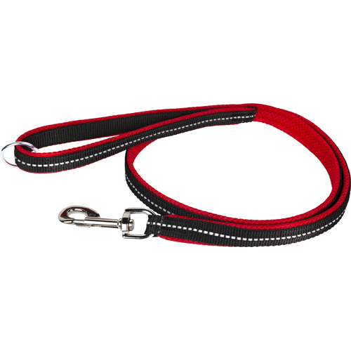 POWAIR line, 1,2 m, med handtag, liten karbinhake, Röd
