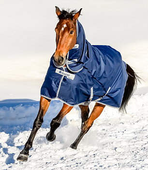 Bucas Freedom Turnout Rug Full Neck 300g/150g - Navy blue 