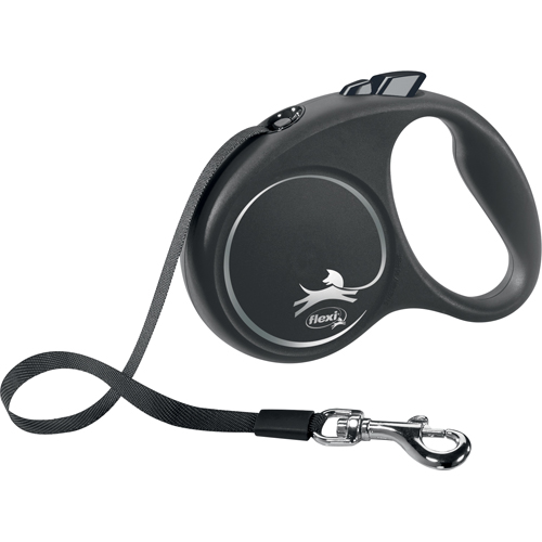 flexi Black Design S bånd 5 m, 15 kg, sort