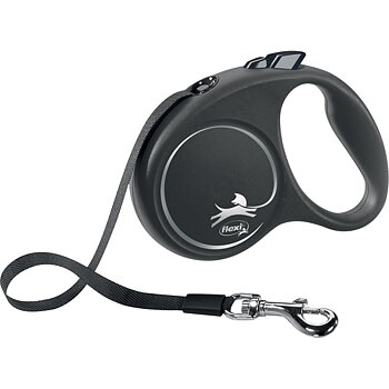 flexi Black Design S bånd 5 m, 15 kg, sort