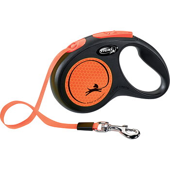 flexi New Neon Band, 5M, Black/Neon Orange