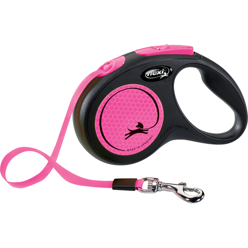 Flexi New NEON Leash - Neon Pink